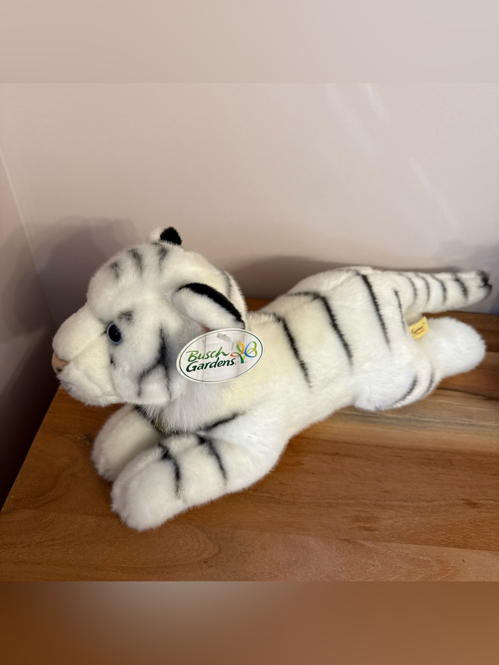 New Aurora Miyoni White Tiger Plush  Busch Gardens Tag Realistic Large 18 Inch